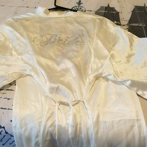 Bride silk robe